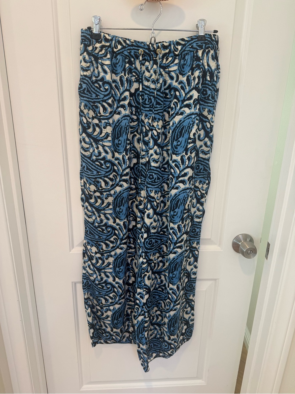 Michael Kors Blue and White Paisley pants.